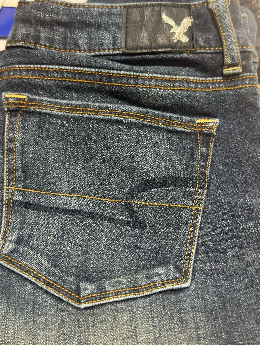 American Eagle Skinny Kick Women’s Jeans Size 4 Long Dark Wash Stretch Denim